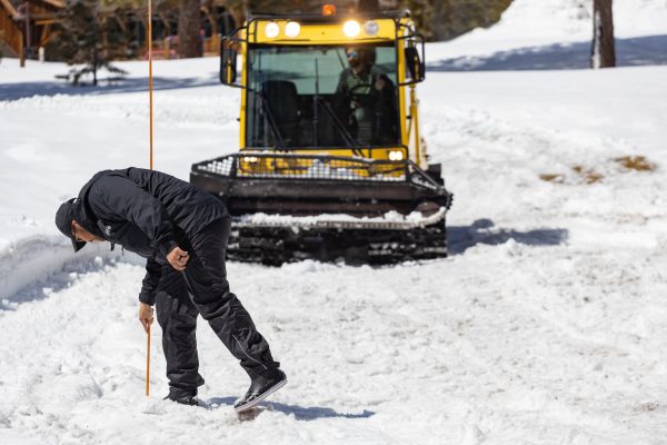 Joe and his crew are in constant communication to ensure they don't damage the greens.